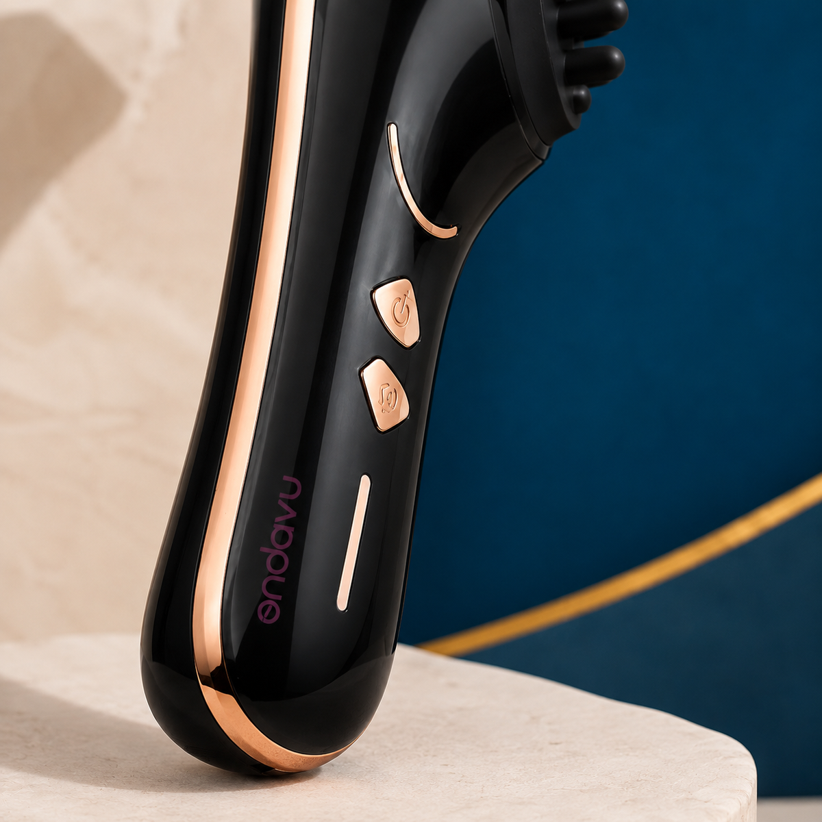 Black ONDAVU Root Pulse controls and indicator close-up