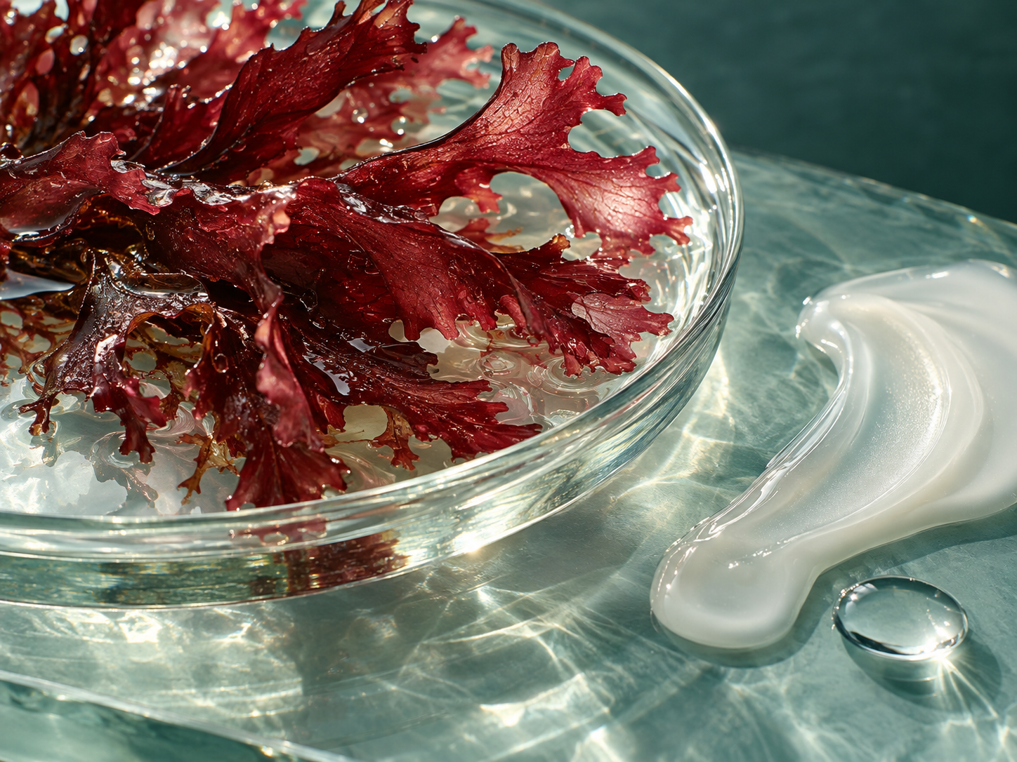 Editorial red algae and conditioning texture