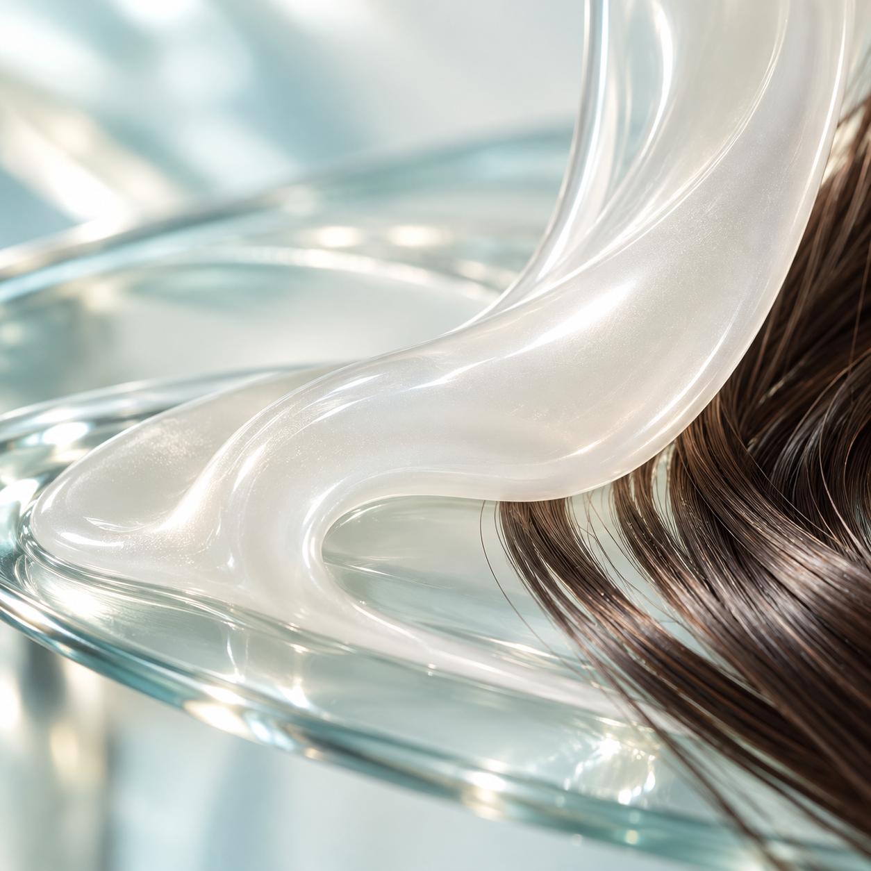 Editorial conditioning texture beside hair